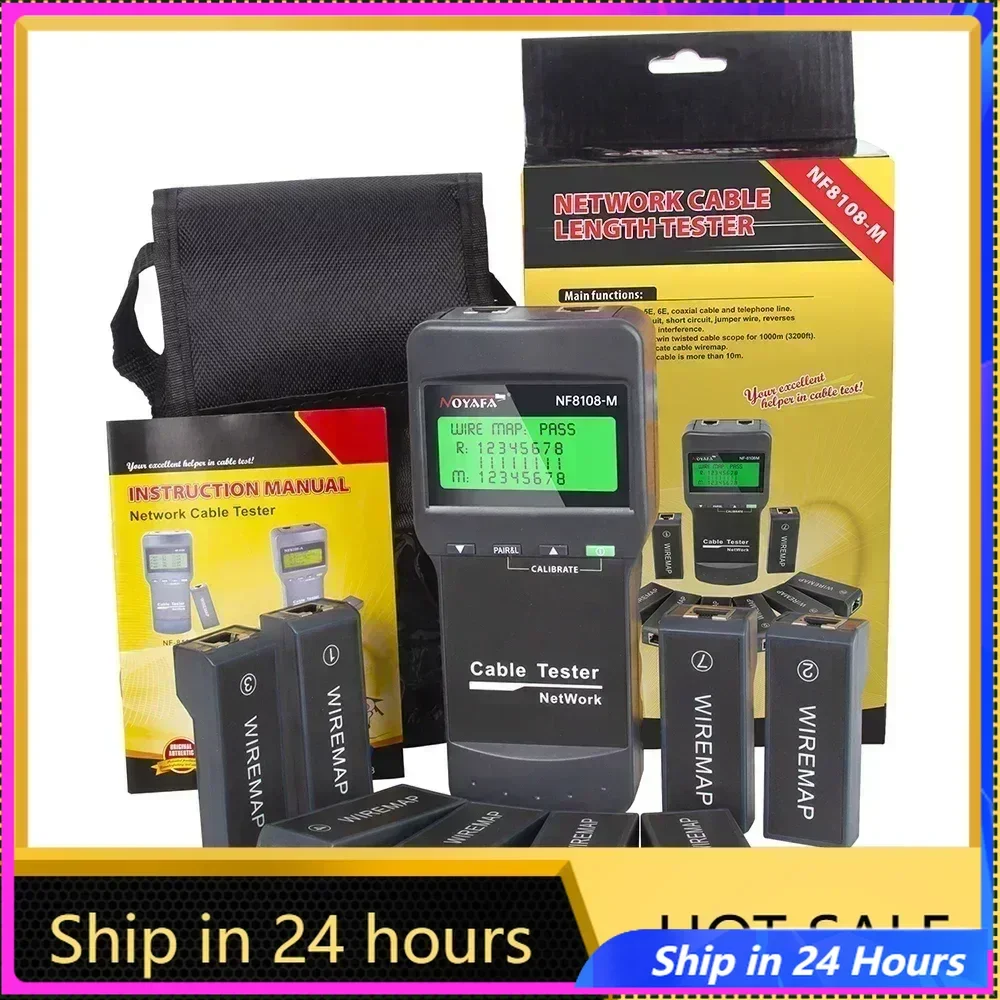 

Hot Sales FANYUE NF-8108M Digital LAN Cable Tester RJ45 Network Meter 5E 6E Coaxial Cable Tracker Tool For Measuring Network Cab