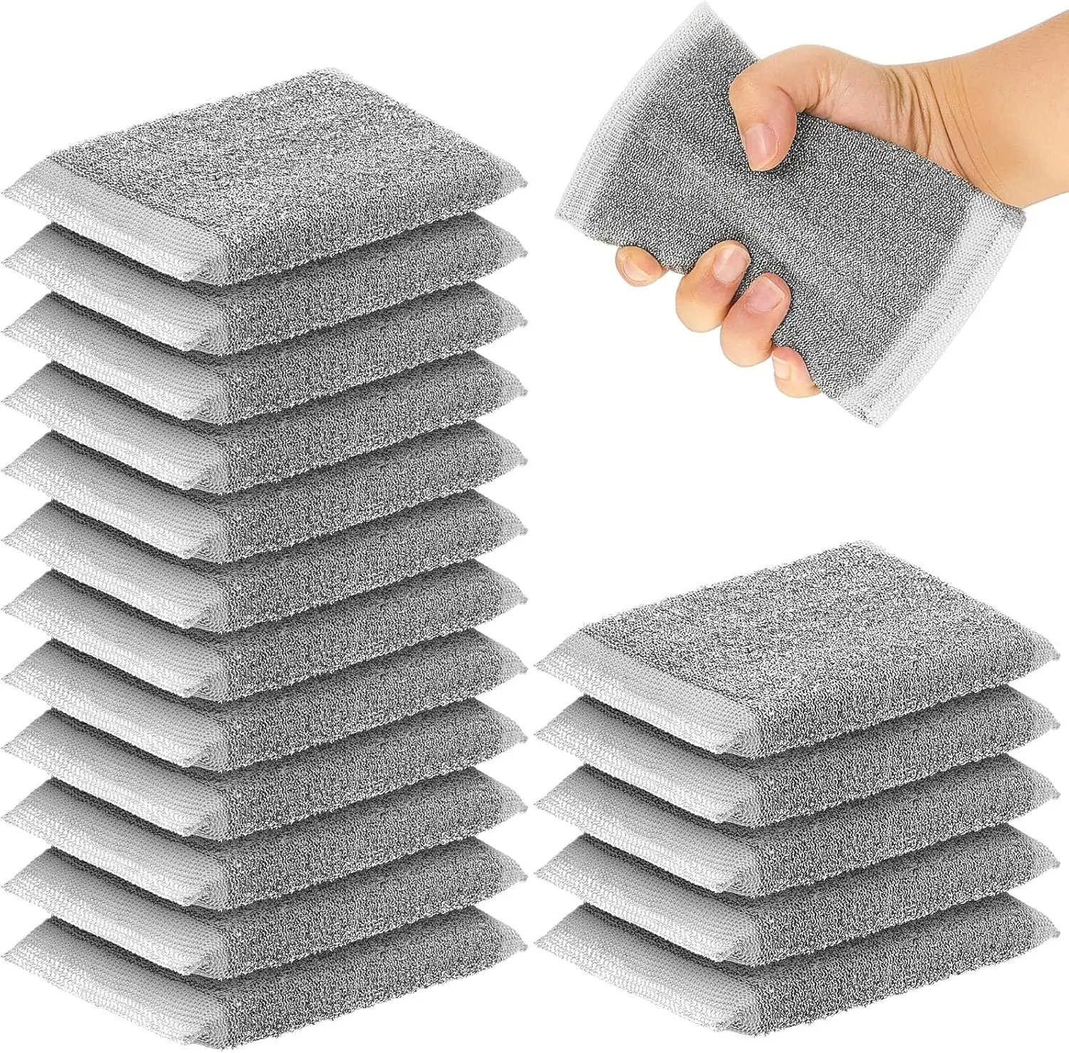 

36 Pack Steel Scrub Sponges for Dishes Non Scratch Scouring Sponge Multi Use Metal Scrubber Heavy