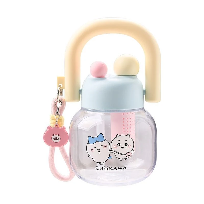 

Chiikawa Chiikawa Cartoon 800ml Tritan Water Cup With Handle And Charm Cute Anime Leakproof Dual Drink Cup Suitable For Fans