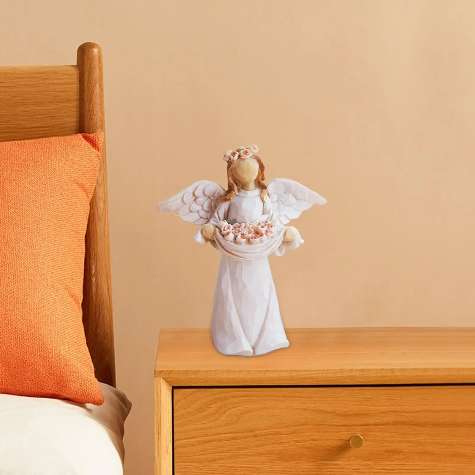 Collectible Sculpture Wing Cherub Figurine Centerpiece Birthday Gift Angel with