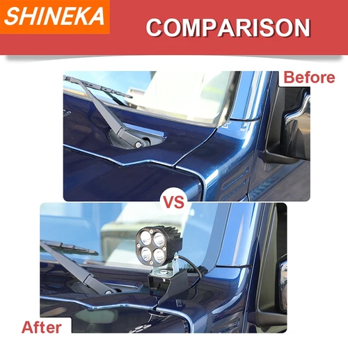 Imagen 2 del producto SHINEKA A Pilar luz de trabajo soporte de lámpara soporte de montaje para Suzuki Jimny 2019 2020 2021 2022 2023 2024 Up accesorios exteriores