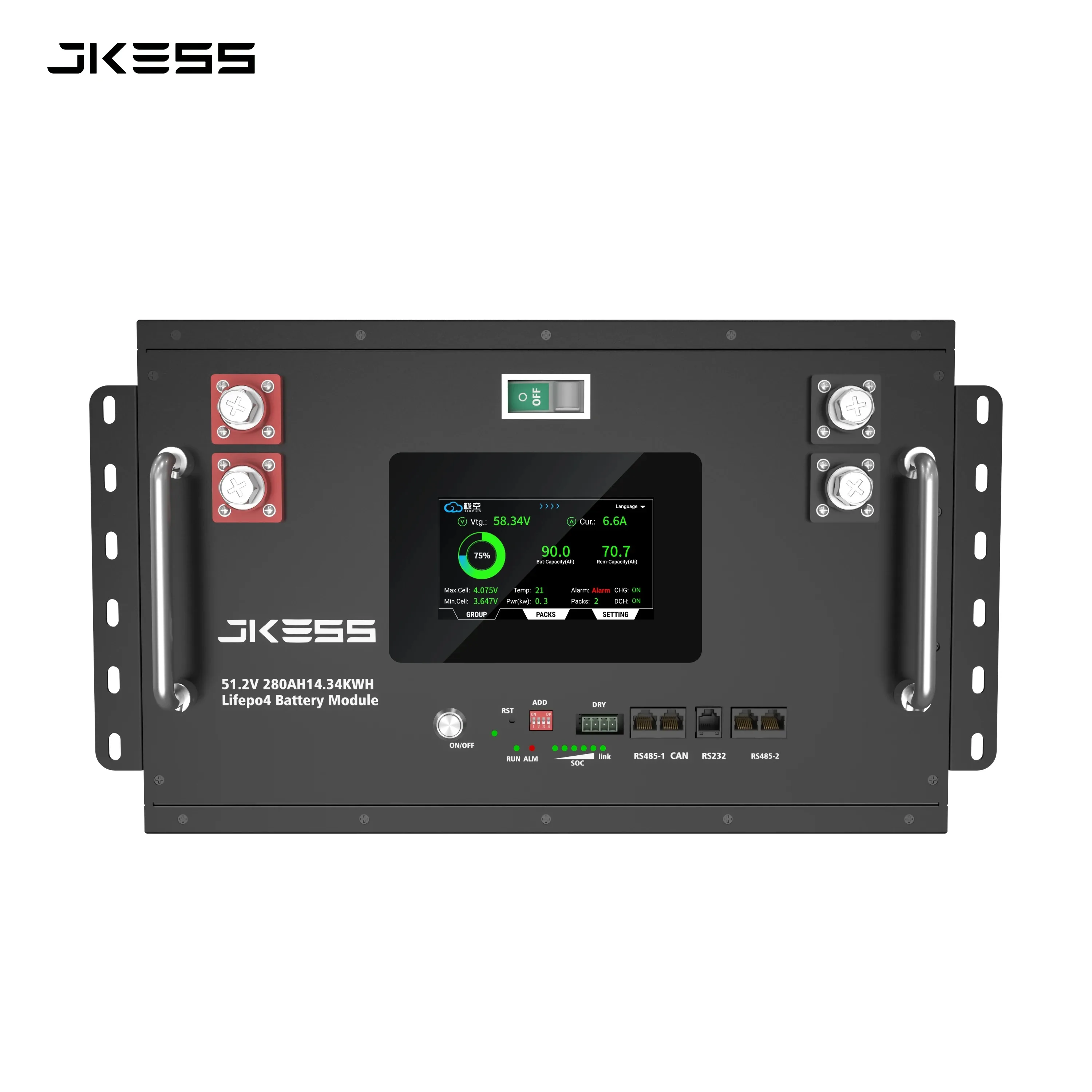 

Корпус для аккумуляторной батареи JKESS 6U DIY для 16S LiFePo4 52V 280AH-320AH, черный пустой корпус для DIY солнечных систем