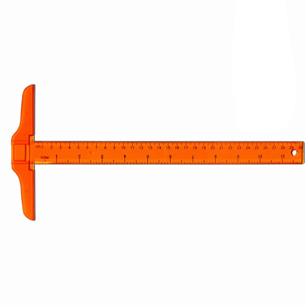 2 قطعة 30 سنتيمتر T شكل حاكم مقياس مزدوج أداة قياس لصياغة الهندسة المعمارية طالب استخدام أداة حاكم بلاستيكي