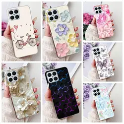 Phone Case For Honor X8 4G Case Cute Butterfly Full Coque HonorX8 HonorX6 Soft Silicone Funda For Honor X 6 8 X8 X6 Back Cover