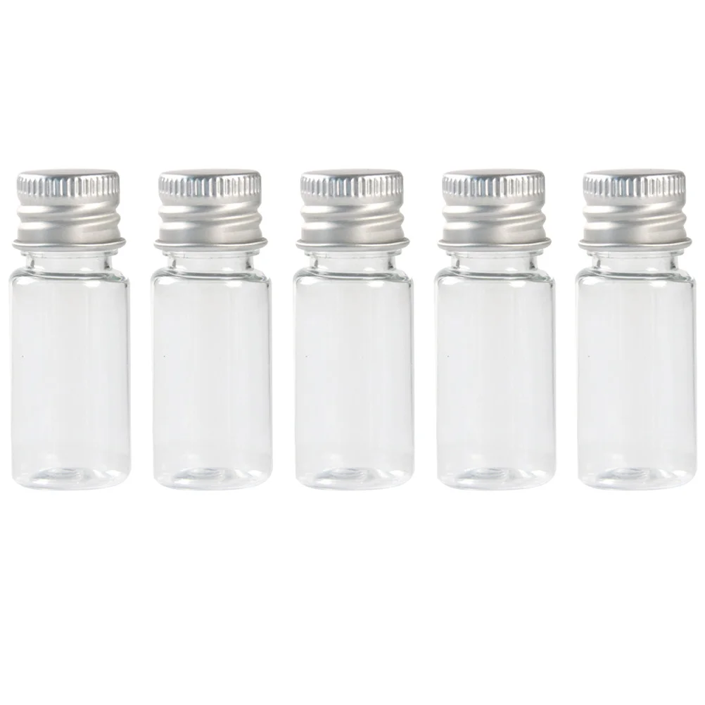 5 قطعة زجاجات بلاستيكية شفافة للحيوانات الأليفة مع غطاء لولبي حاويات قابلة لإعادة الملء مانعة للتسرب لتخزين السوائل الصغيرة #3