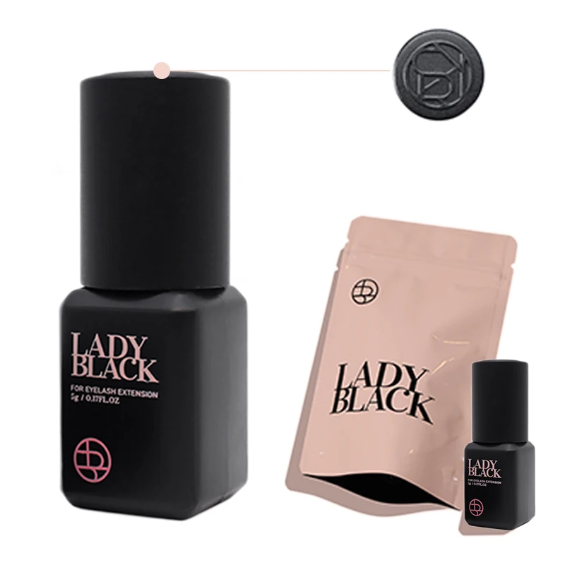 Pegamento negro para mujer, extensiones de pestañas postizas más fuertes de Corea, suministros de Cola, adhesivo de 5ml, herramientas de maquillaje,