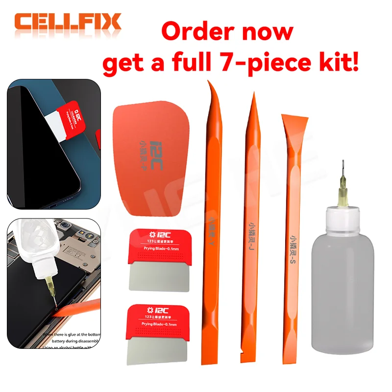 

I2C 7 in 1 Anti-Static Nylon Plastic Spudger Pry Card Set Tool for Openning Screen Phone and Battery Repair Tools