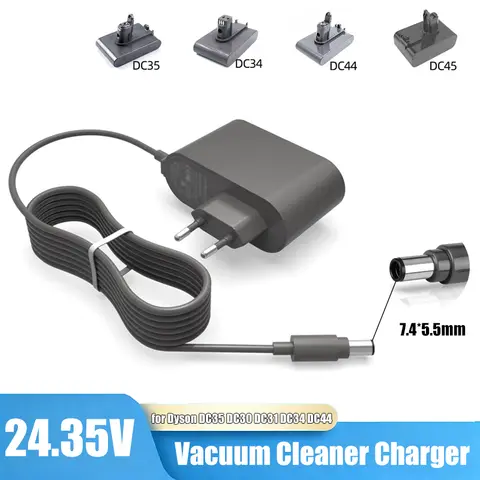 24.35V 348mA Replacement Charger 7.4*5.0mm Port for Dyson DC30, DC31, DC34, DC35, DC44, DC56, and DC57 Cordless Vacuum