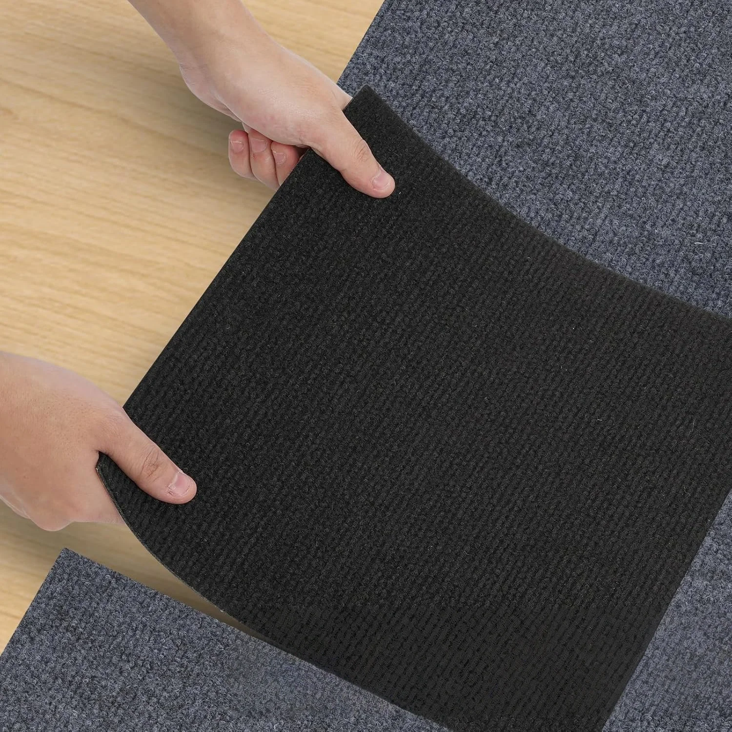 

10 шт. самоклеящихся ковровых плиток 30x30 см, квадратные коврики, наклейки для пола, легко клеятся и снимаются, для самостоятельной укладки напольного покрытия в спальне и домашнего декора