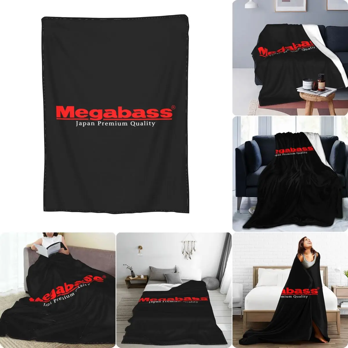 Megabass Logo Japan Premium Ultra-Soft Micro Fleece Blanket Warmth Bedroom Microfiber Family Expenses