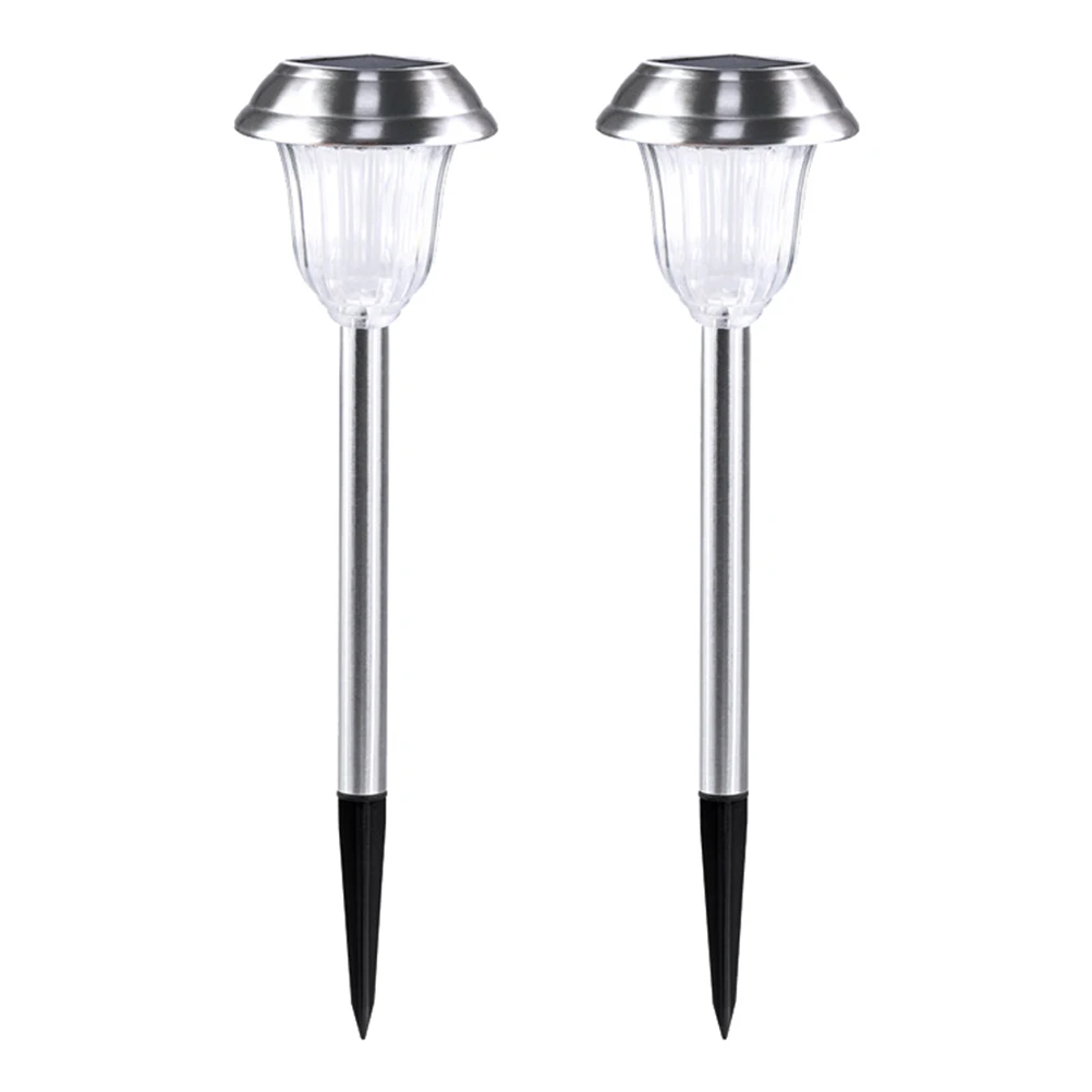 2PCS Edelstahl Solar Rasen Licht Garten Hof Im Freien Wasserdichte Landschaft Licht Boden Stecker Licht