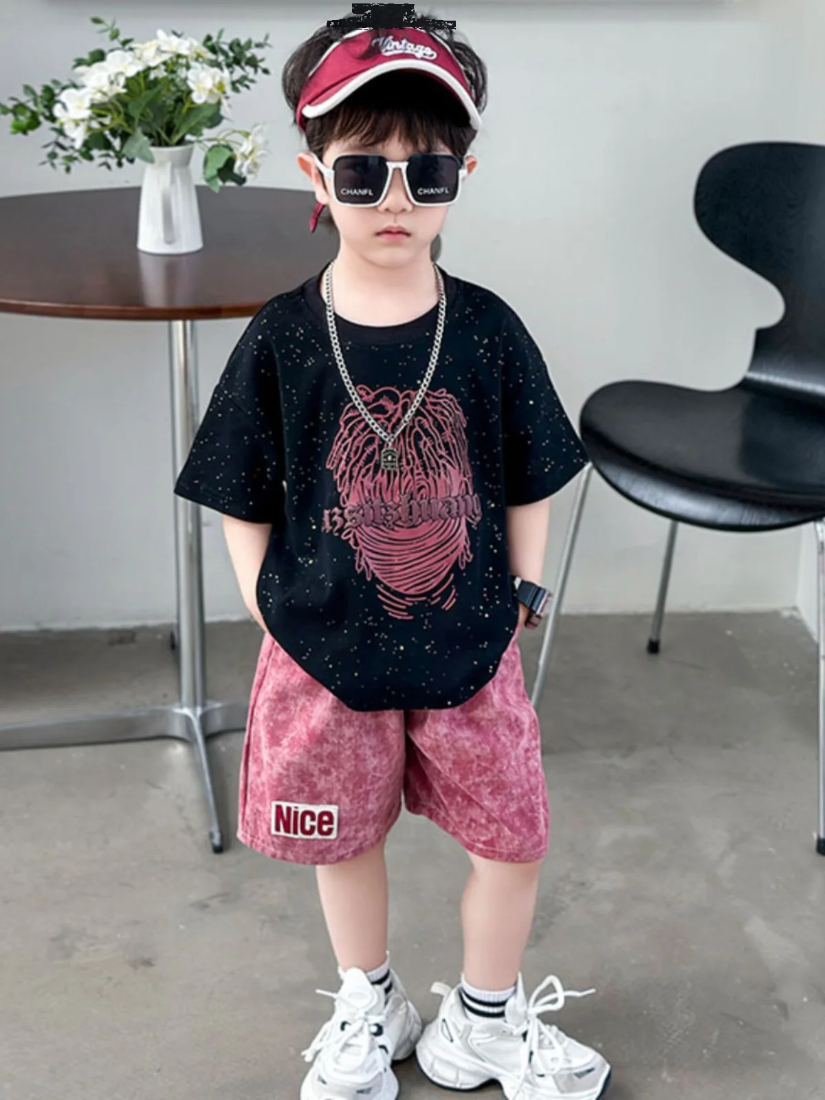 

Летний повседневный комплект из двух предметов Bull для мальчиков, джинсовая одежда ort Sve для подростков, детский ансамбль Street Sle