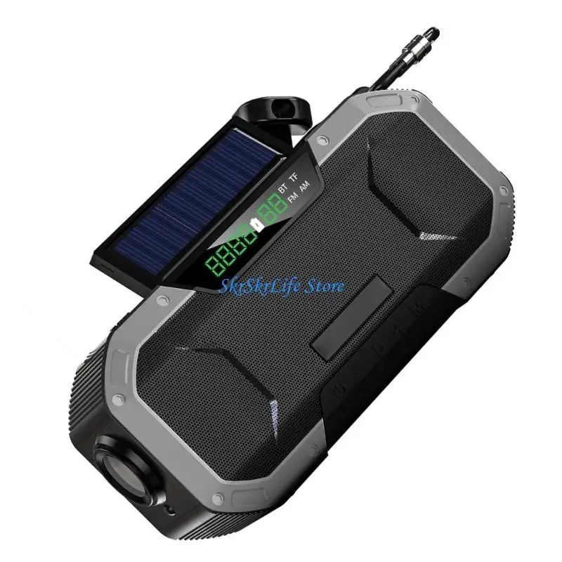 

E65E Outdoor Survival Radio Solar Power Radio Hand Cranks Chargers Bluetooth-compatible