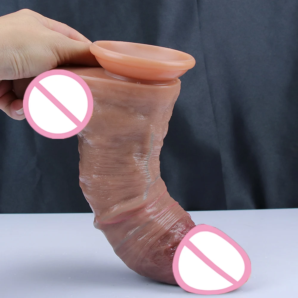 Big Dildo Realistic 3Colors Dick Soft Silicone Penis Strapon Suction Cup Adult Anal Sex Toys For Woman Masturbation Phallus XXL