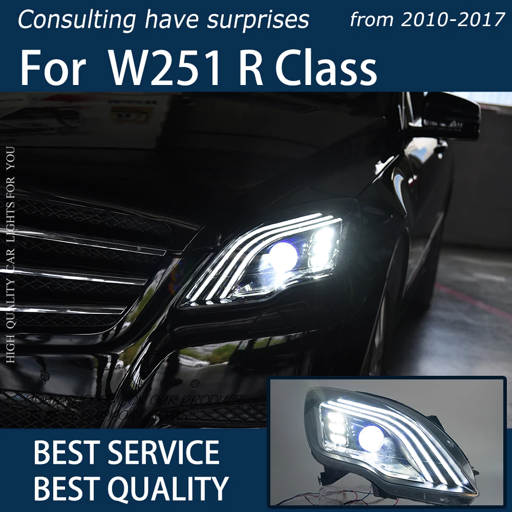 

Car Lights for W251 R Class 2010-2017 R300 R350 R400 R500 LED Auto Headlights Assembly Upgrade Maybach Design Tools Accessories