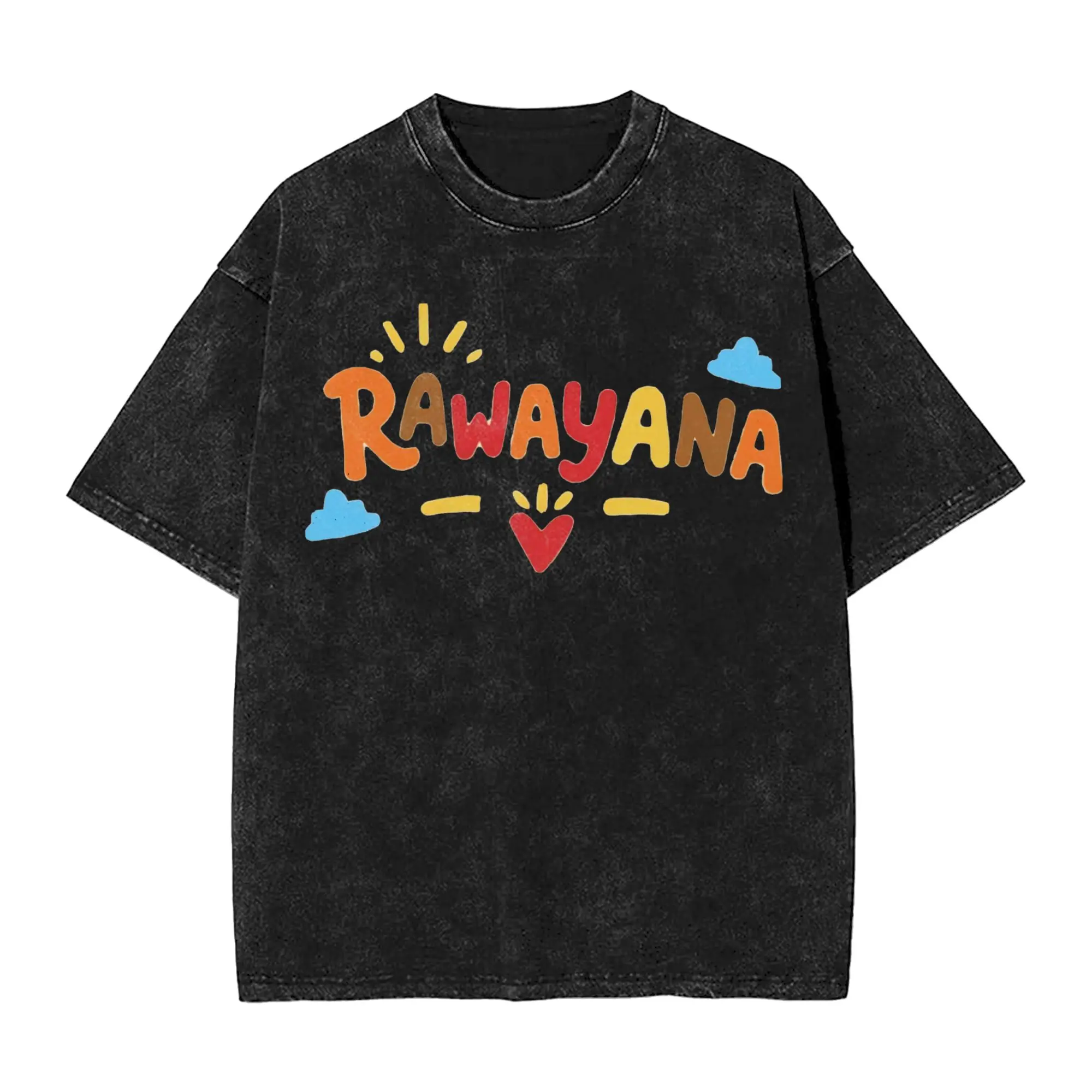 Rawayana ¿Donde Es El After? 2026 Album Washed Shirt Outfit Oversize T-Shirt  for Men Women Tees