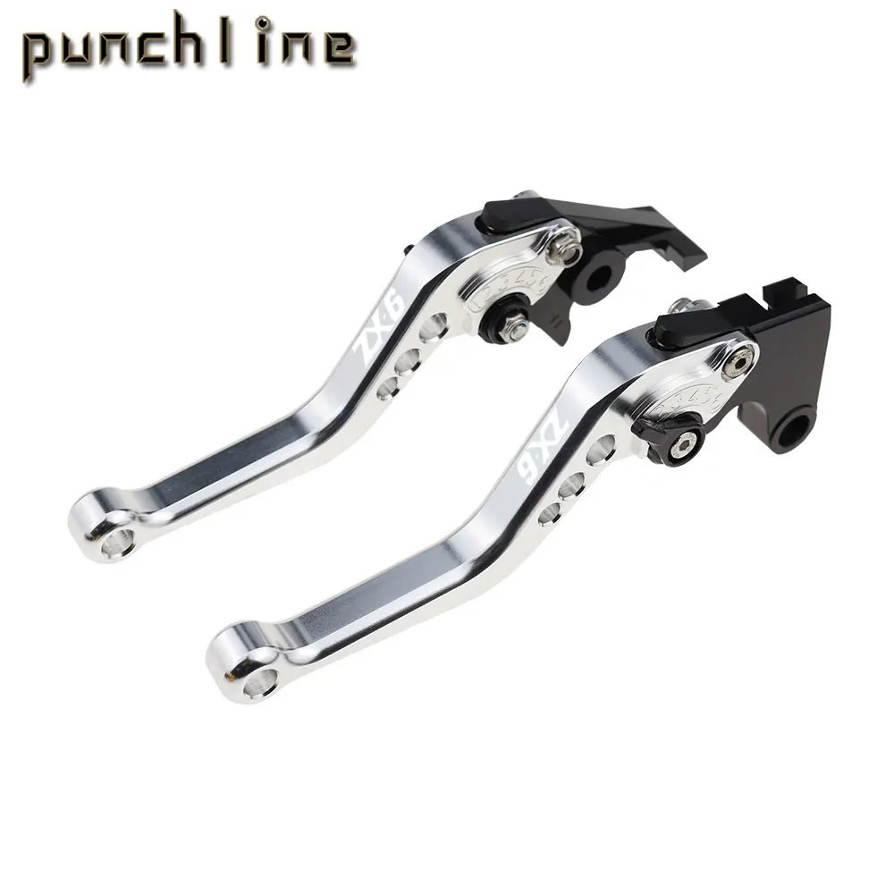 Fit For ZX-6 1990-1999 ZX-6 ZX6 ZX 6 Motorcycle CNC Accessories Short Brake Clutch Levers Adjustable Handle Set