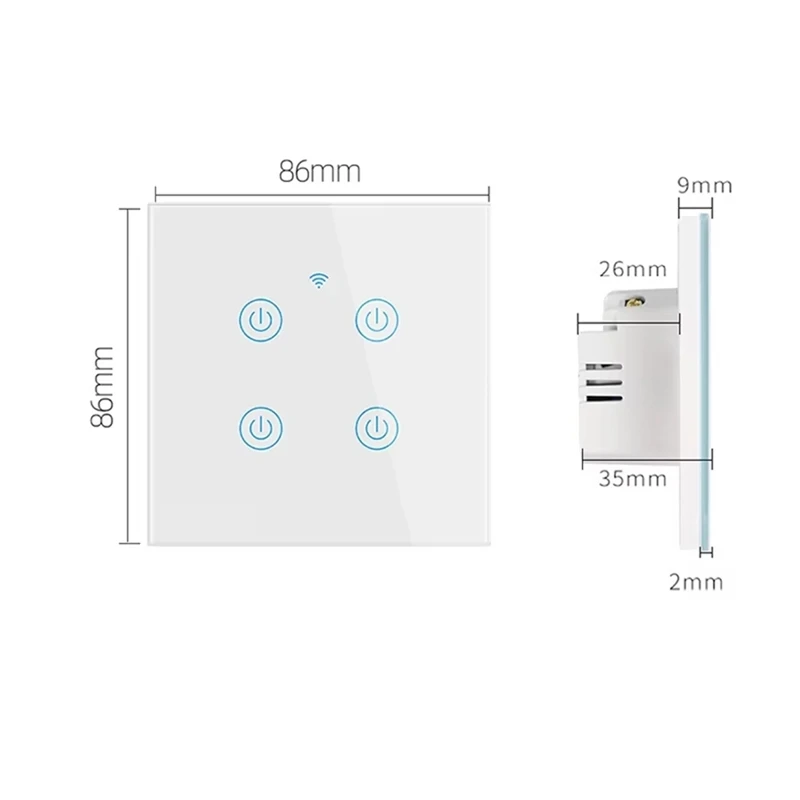 Cerhot homekit wifi interruptor inteligente chave de toque controle siri 1/2/3/4 gang sem necessidade neutra e neutra modo duplo plugue da ue