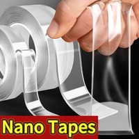 Nano Tape Super Strong Double-Sided Adhesive Tape Transparent Reusable Waterproof Tapes Heat Resistance Bathroom Home Decoration