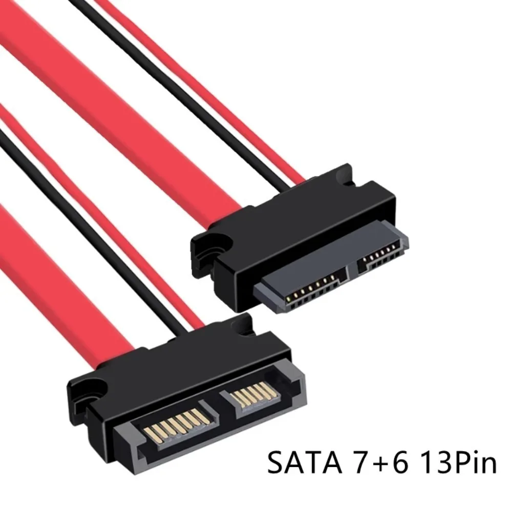 Slimline SATA 13Pin 7+6 Male To Female Extension Cable Slim SATA Cord For Notebook Slim DVD RW Optical Drive Laptop Hard Disk