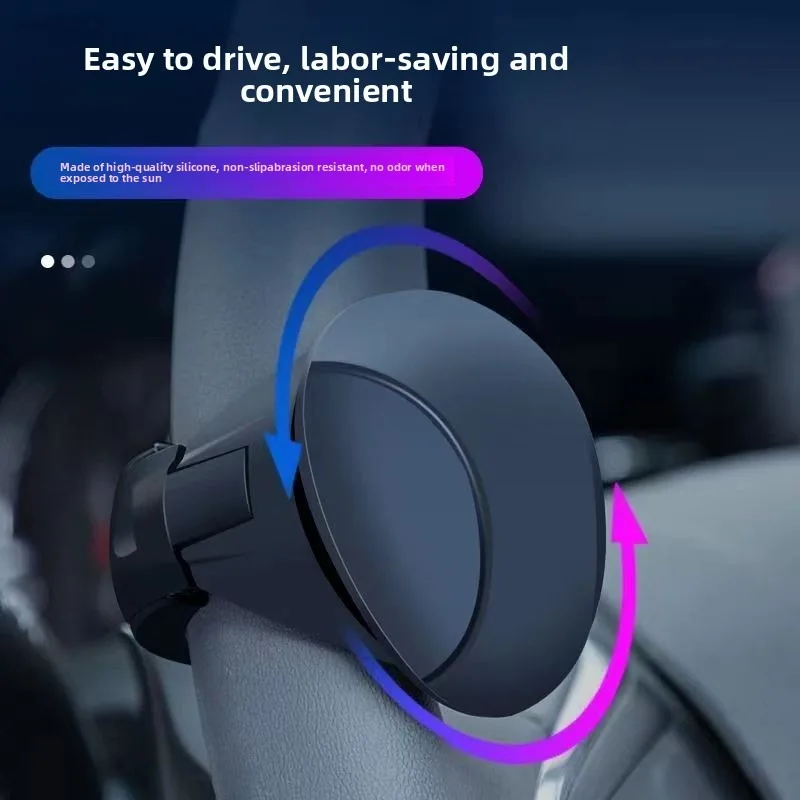 1pcs Ergonomic Steering Wheel Spinner Knob Smooth Bearing Rotation Single Hand Corner Assist Ball Automobile Interior Accessory