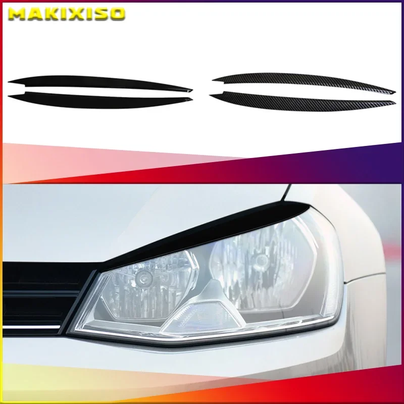 2Pcs Car Headlight Head Lamp Eyebrow Headlight Cover Trim Sticker for Volkswagen VW GOLF 7 Golf7 MK7 GTI Accessories