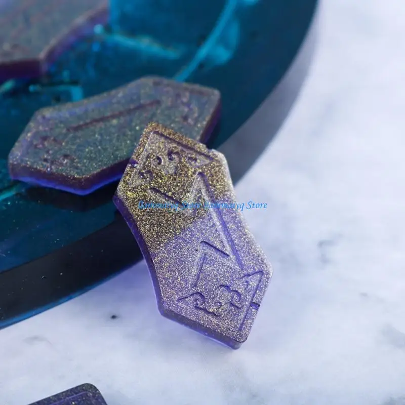 573B Runes Symbol Cards Crystal Epoxy Resin Mold Divination Board Silicone Mould