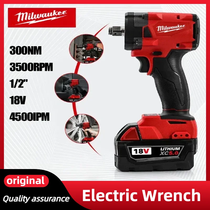 Milwaukee – clé électrique sans fil, batterie 18V, tournevis sans balais, perceuse à percussion, outils électriques, réparation de voiture et de camion
