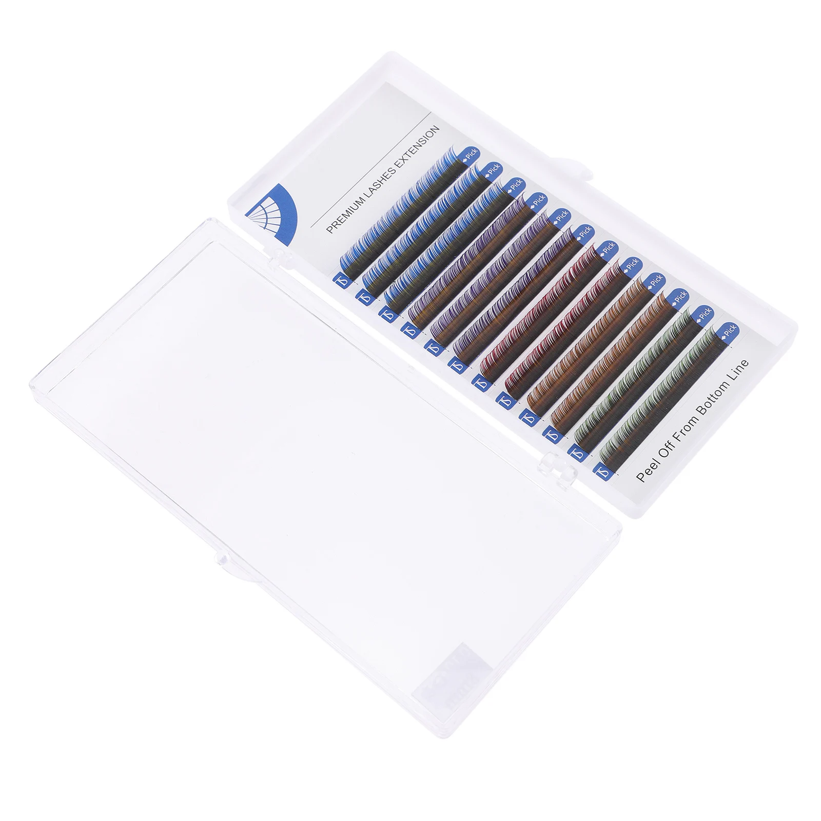 

Gradient Color False Eyelashes Voluminous Fiber Multicolored Women Lashes for Wedding Photo Shoot Daily Use Natural Effect