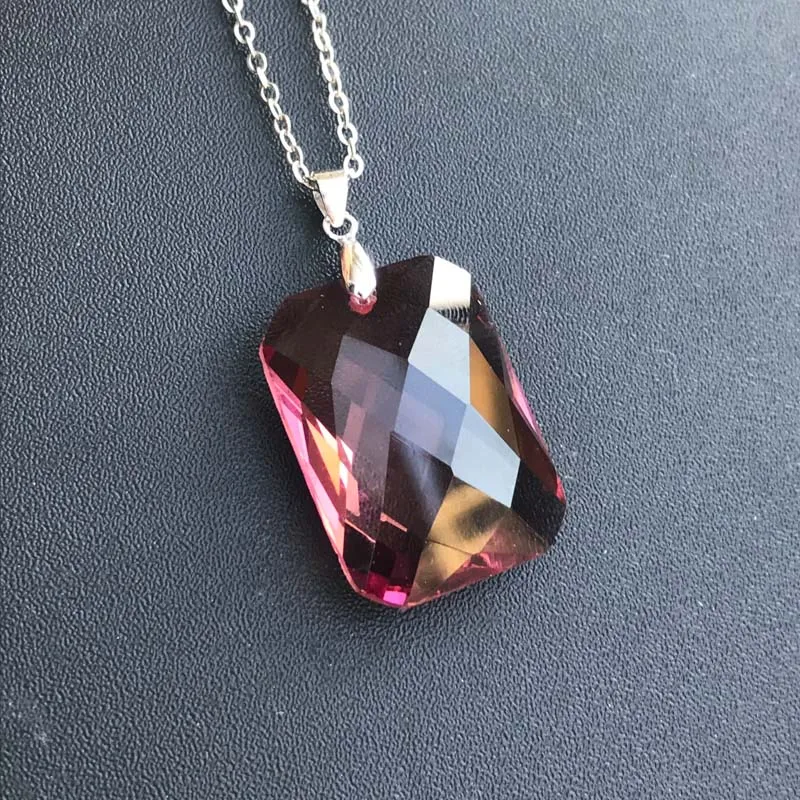 CSJ New 18*25mm Zultanite Pendant Necklace Sterling 925 Silver Created Sultanite Color Change Fine Jewelry for Women Party Gift