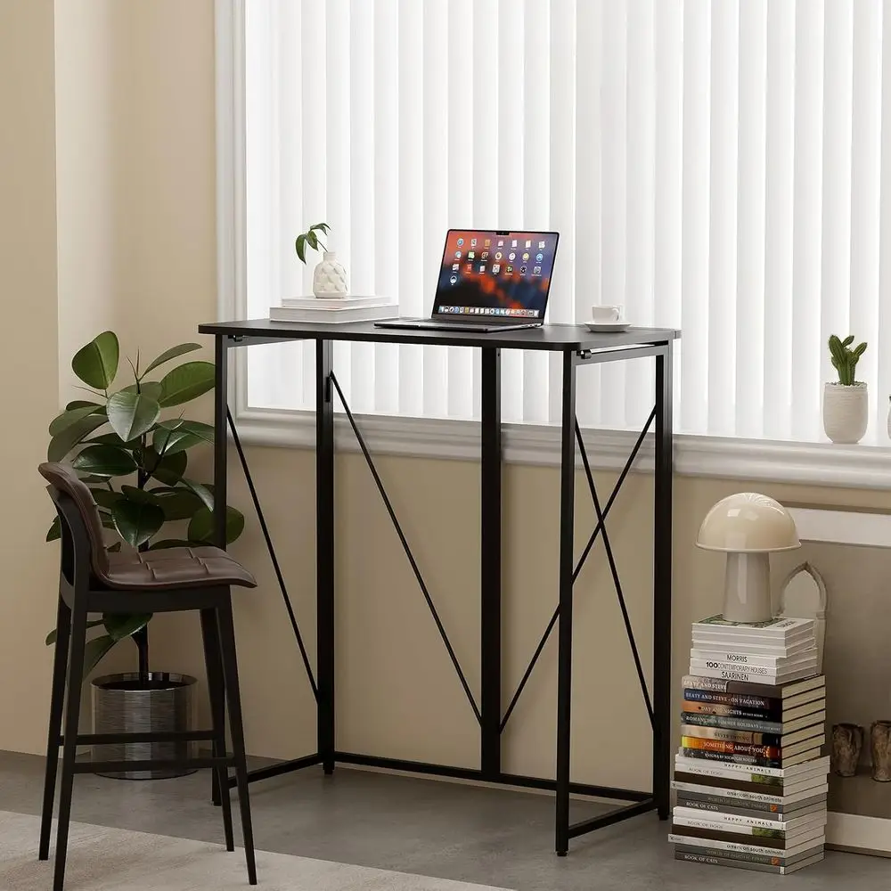 مكتب مدمج 39 قابل للطي للمكتب المنزلي، مكتب قابل للتعديل لاستخدام جهاز المشي