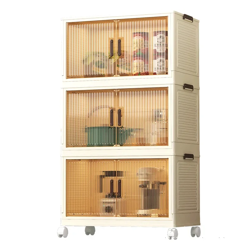 収納折りたたみ収納家庭用リビングルームおもちゃロッカースナックキャビネット取り付け不要のロッカー。