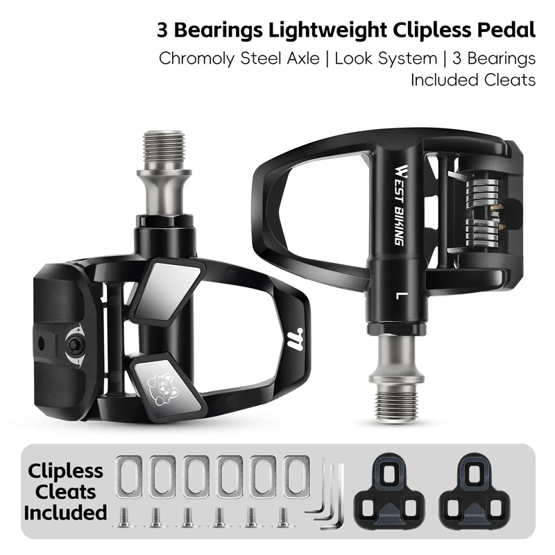 

Самоблокирующиеся педали для шоссейного велосипеда, легкая нейлоновая система для велосипеда, совместимая педаль без зажимов с 3 подшипниками, велосипедное снаряжение