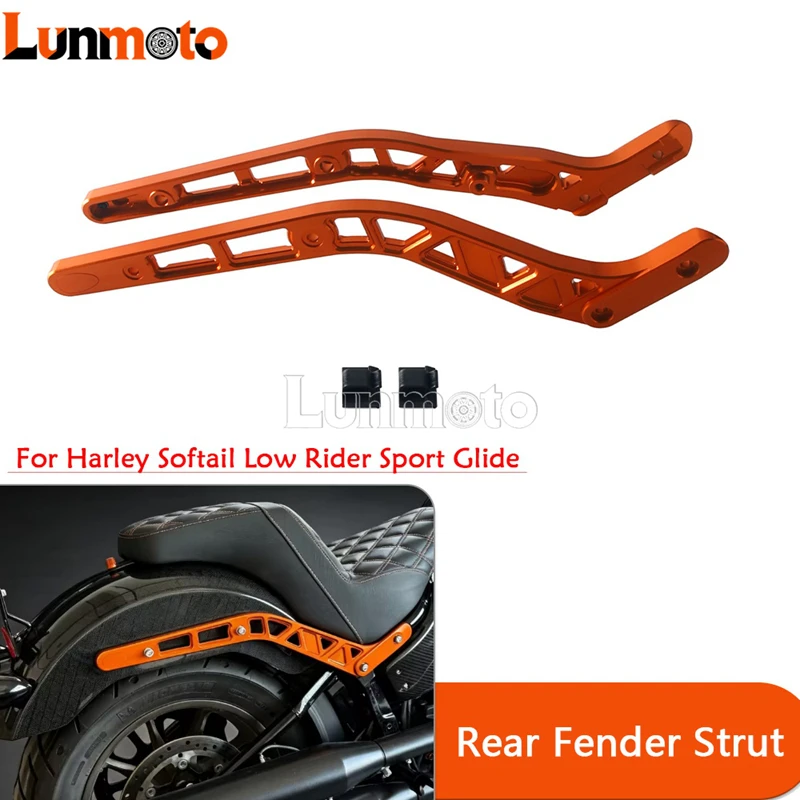 Rear Fender Strut Lightweight Hollow Support CNC Aluminum For Harley Softail FXLRST Low Rider ST FXLRS FXRST FXLR FLSB 2018-2026