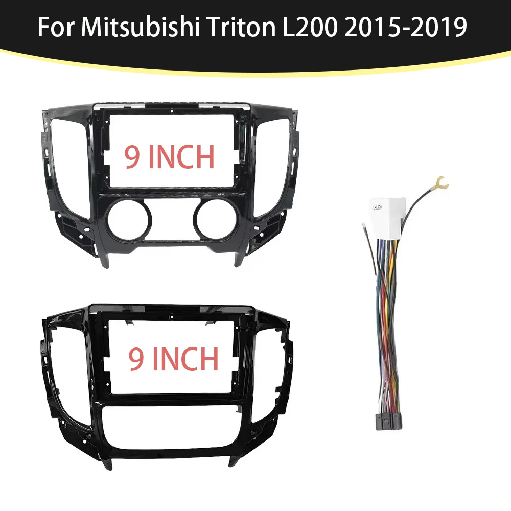 9 Inch Car Frame Fascia Adapter For Mitsubishi Triton L200 2015-2019 Android Radio Audio Dash Fitting Panel Kit