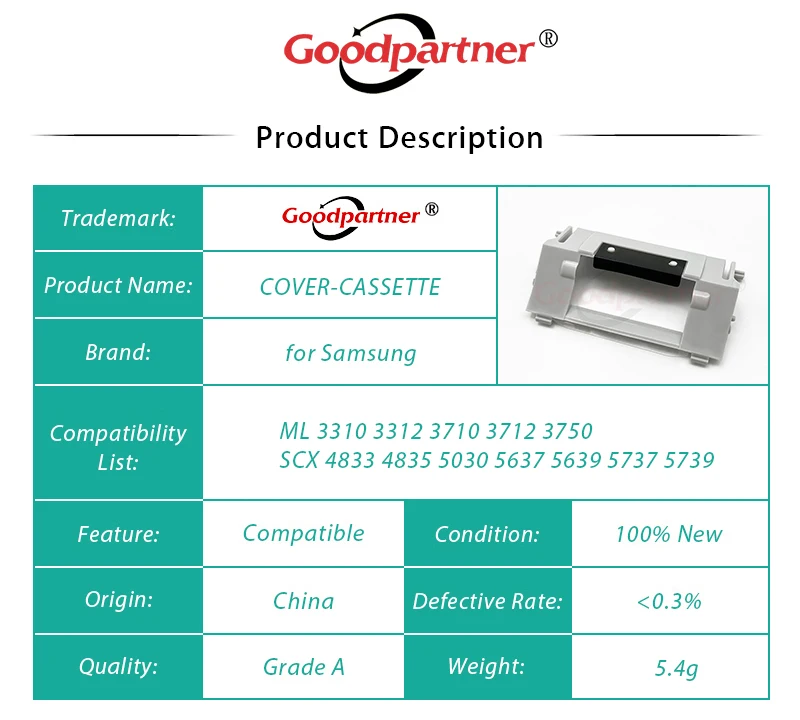 10X JC63-02917A obal kazeta pro Samsung ML 3310 3312 3710 3712 3750 SCX 4833 4835 5030 5637 5639 5737 5739 M3375 M3870 M3875