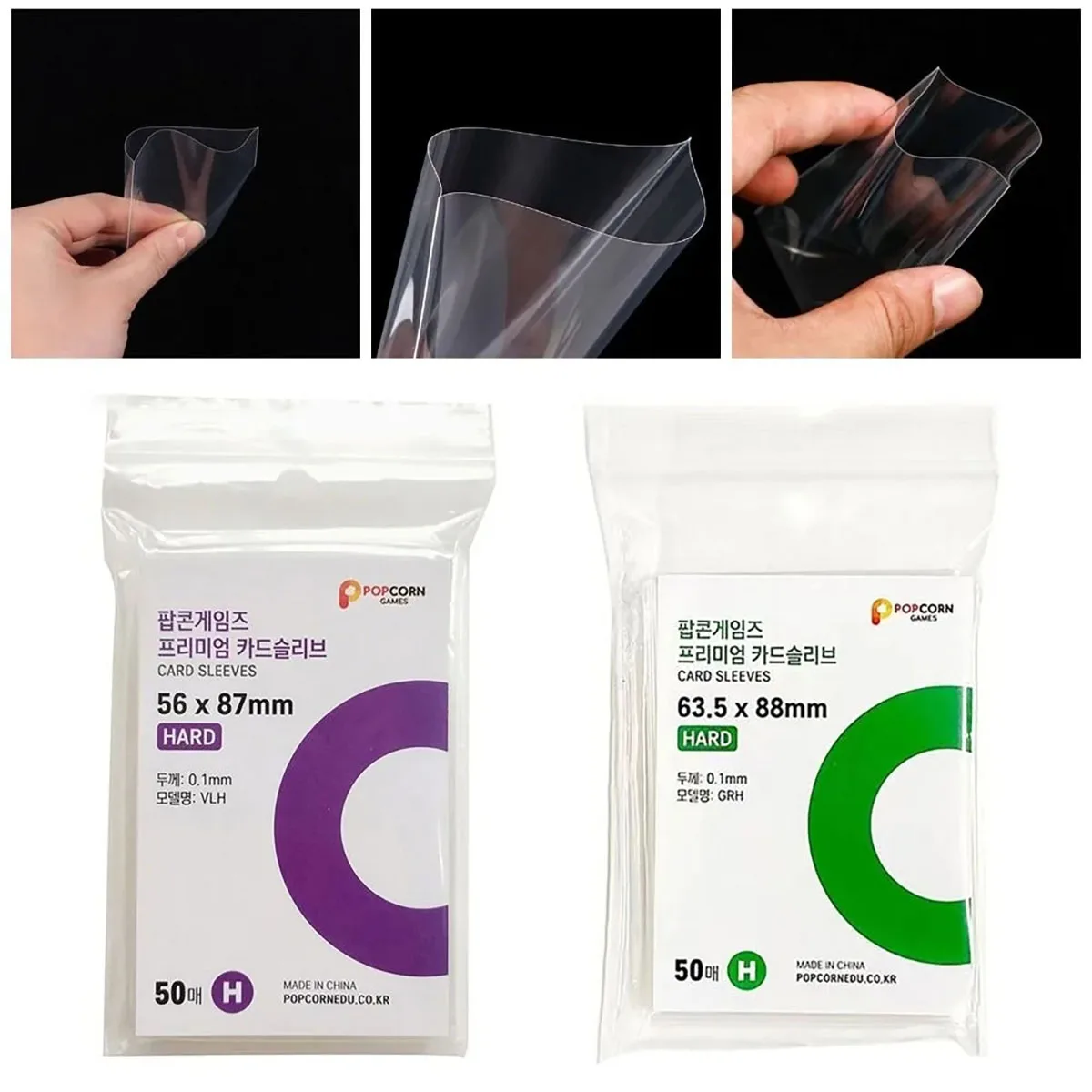 50pcs Korea Card Sleeves Clear Acid Free CPP HARD 3 Inch Photocard Holographic Protector Film Album Binder image 5