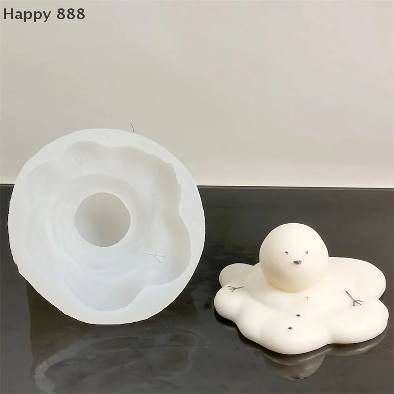 قالب سيليكون لشمعة رجل الثلج، تصميم سحابة كرتونية وشمس، لصنع الصابون، مصنوعات الراتنج، وهدايا عيد الميلاد التي يمكنك صنعها بنفسك #4