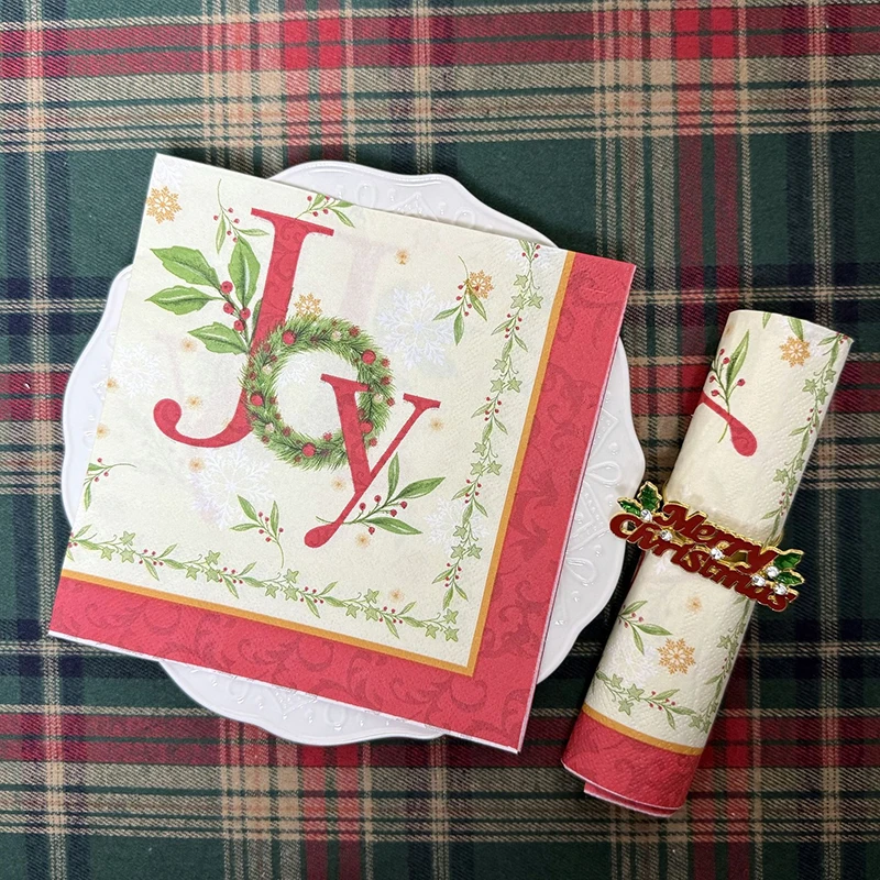 20/60Pcs Paper Napkins, Disposable Words Pattern Printed Napkins for Restaurants Kitchens Weddings Birthdays Party