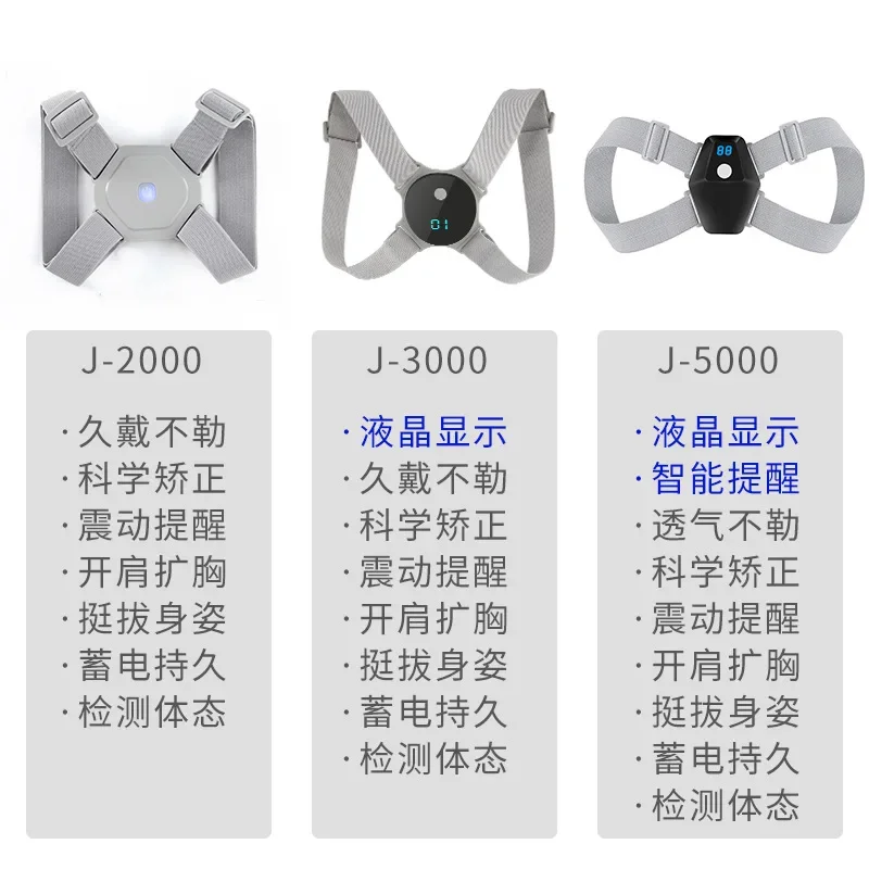 Corrector de postura eléctrico para espalda, camilla de columna vertebral, masajeador de vibración Lumbar, cubierta de columna vertebral, soporte de cinturón trasero, recargable por USB