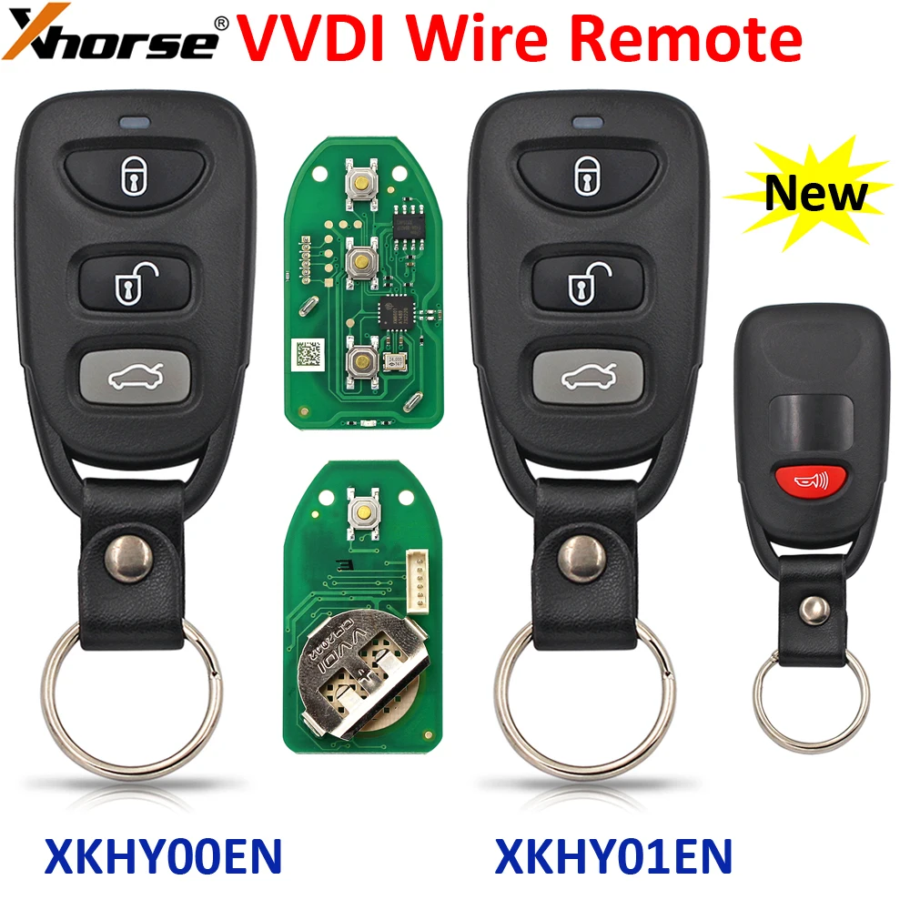 Xhorse XKHY00EN / XKHY01EN 3/4 Button XK Series Universal Wire Remote Key for Hyundai English Version Working with VVDI Key Tool