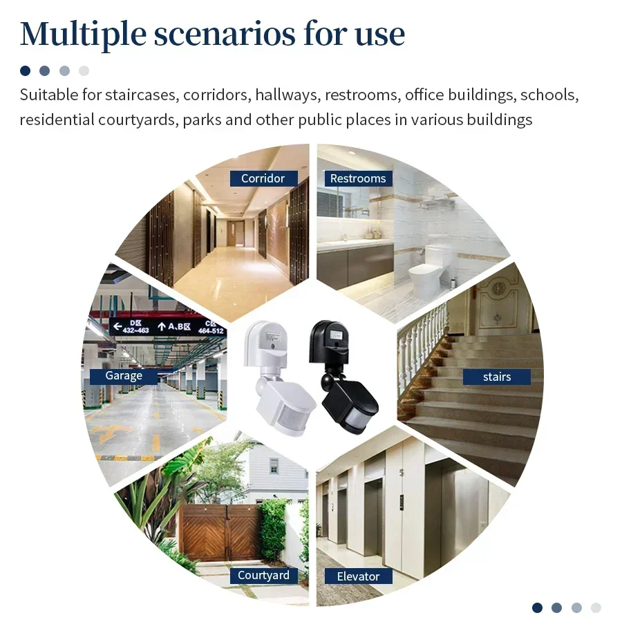 12V PIR Motion Sensor 110-240V Automatic Infrared Light Sensor Movement Detector Outdoor LED Light Switch Human Presence Sensor