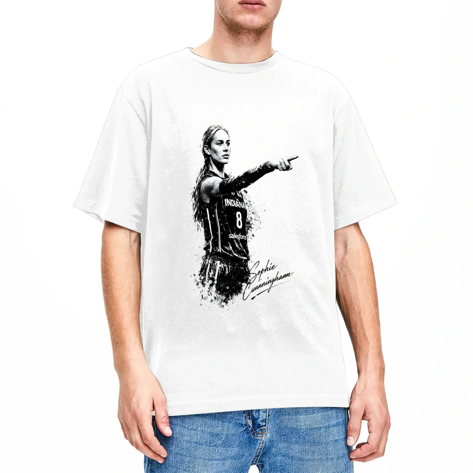 Sophie Cunningham Pointin T Shirt Summer  100% Cotton T Shirts For Men Casual Tee Shirt Short Sleeve Street Style Clothes
