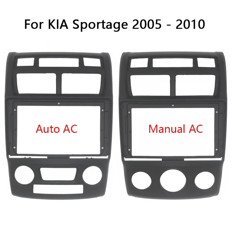 

Комплект рамки автомобильного радио для KIA Sportage 2005-2010, автоматическая стереосистема, установка приборной панели, лицевая панель с креплением на лицевую панель