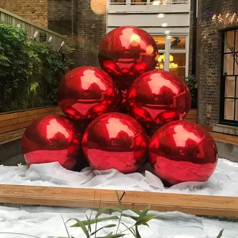 Riesiger PVC Aufblasbarer Spiegelballon Metallisch Reflektierende Kugel Boden- und Hängedekoration für Hochzeit Disco Geburtstag Party Event – Detail 9