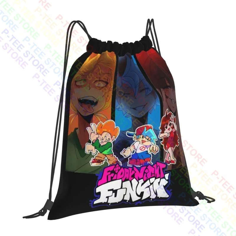 Friday Night Funkin Pico Drawstring Bags Gym Bag Cute Creative Sports Bag School Sport Bag