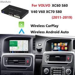 Bezprzewodowy Apple Carplay Android automatyczne dekodowanie dla Volvo XC60 S60 V40 V60 XC70 XC90 S80 2011-2019 Airplay akcesoria do zabawy samochodowej