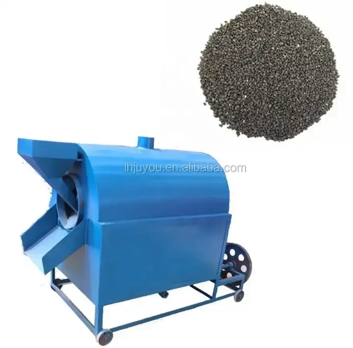 

Hot Sale Electric Heating Drying Automatic Cereal Maize Rice Quinoa Grains Rotary Dryer Machine Commercial Nut Roaster