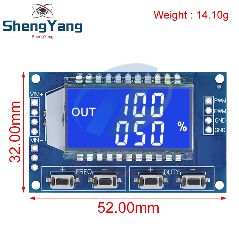 TZT 1Hz-150Khz Signal Generator PWM Board Module Pulse Frequency Duty Cycle Adjustable Module LCD Display 3.3V-30V 1Hz - 150Khz