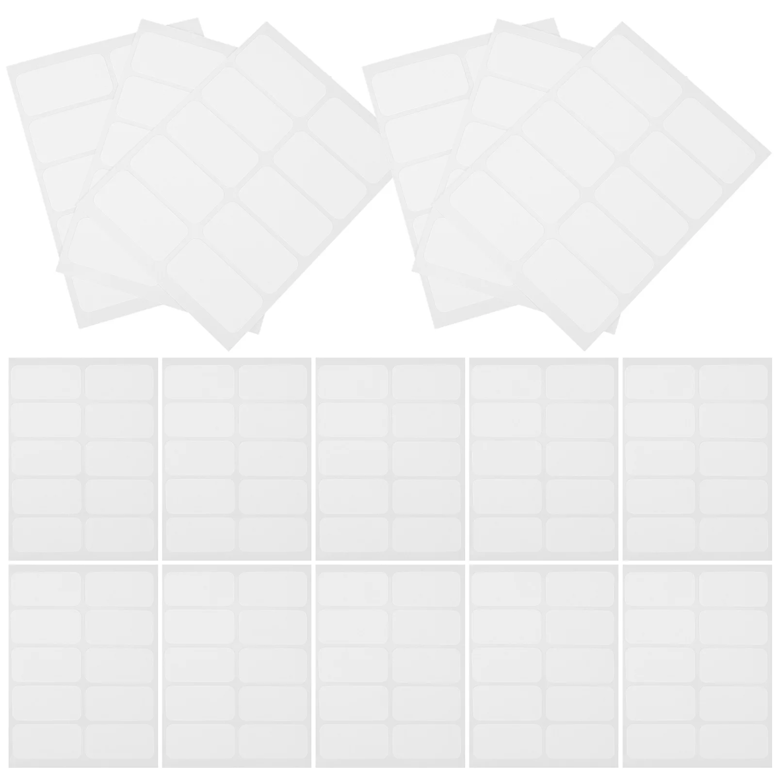 

120 Pcs Laundry Marker Stickers Blank Clothing Labels Dishwasher White Copper Plate